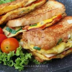 Roti Bakar Telur Keju Slice