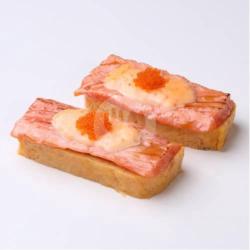 Aburi Tamago Salmon Mentai Sashimi