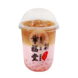 Sakura Black Tea Latte With Konjac Jelly