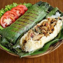 Nasi Bakar Tuna Kemangi Pedas   Es Lemon Tea