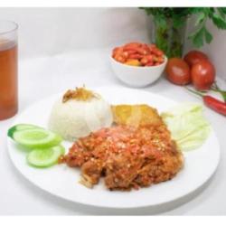 Nasi Ayam Tahu/tempe Geprek Porsi Puas