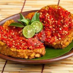 Lalapan Tempe Penyet   Nasi