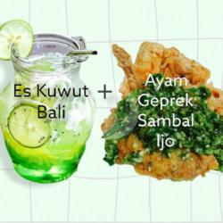 Paket Ayam Geprek (ijo)  Es Kuwut Bali