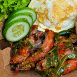 Sambal Cumi Asin Telor (tanpa Nasi)