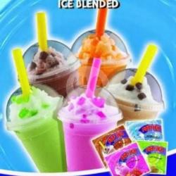 Pop Ice Coklat,  Stroberi, Moca Cino, Vanila Blue, Melon, Anggur