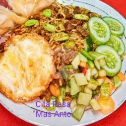 Nasi Goreng Mawut Kambing Pete   Telor Ceplok