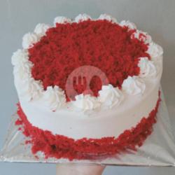 Birthday Cake Redvelvet Simple 14cm Whippedcream