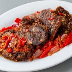 Nasi Dendeng Balado Basah/lambok