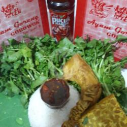 Paket Nasi Ayam Tempe Usus Pucuk