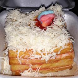 Roti Bakar Red Velvet Topping Cheese