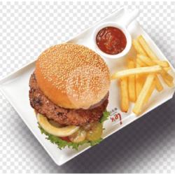 Burger Beef Paties   Kentang Goreng