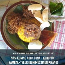 Nasi Kuning Abon Tuna   Telur   Sambal   Kerupuk