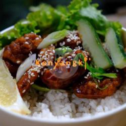 Barbeque Chicken Fillet Karaage Rice Box