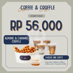 Coffee  Croffle - Almond  Caramel Croffle