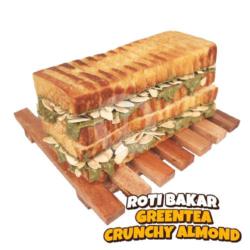 Roti Bakar Greentea Crunchy Almond