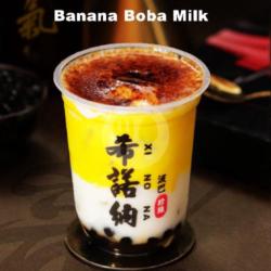 Banana Boba Milk With Cream Cheese