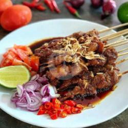 Sate Kambing Bumbu Kacang   Nasi   Kuah Soto