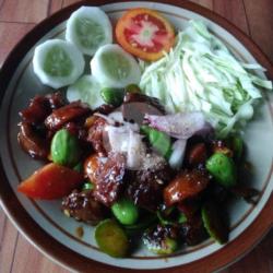 Sate Goreng Daging Kambing   Pete