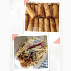 Fettucini Alfredo   Lumpia Chicken Bbq