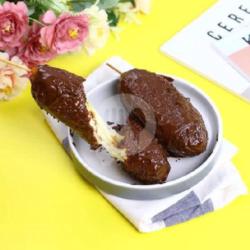 Corndog Full Mozarella Toping Coklat