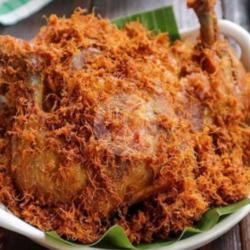 Nasi Tri Campur Ayam Crispy   Free Minuman Teajus Gula Batu/ Es Jeruk