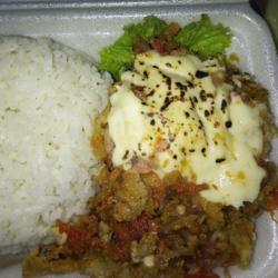 Nasi Ayam Geprek Mozarela