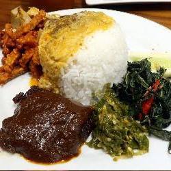 Nasi Rames Randang Daging