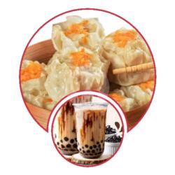 Dimsum Isi 4pcs   Es Bhucin Caramel/taro/coklat/nanas Susu/keju Susu/coffe Vanilla Latte