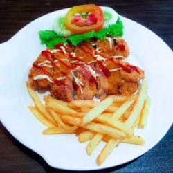 Chiken Katsu  Kentang(salad Spicy) Mabia