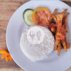 Paket Nasi Ceker Geprek   Es/hangat Es