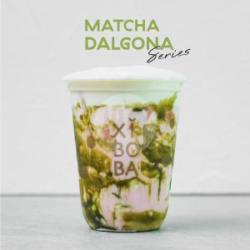 Sakura Matcha Dalgona With Hokkaido Milk Pudding