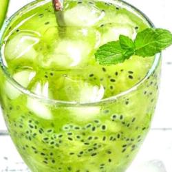 Es Sirup Nata De Coco Selasih(melon)