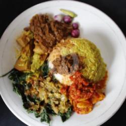 Nasi Rendang Sayur Komplit