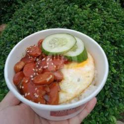 Rice Bowl Sosis Telur Mercon/black Paper