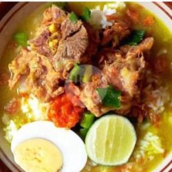 Nasi Soto Madura Daging Paru,usus Babat Telor 1/2 Krupuk Sambel Nasi Sllu Pisah