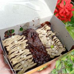 Brownies Meleleh 3, Topping Choco Chips  Coklat Dan Tiramisu