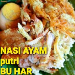 Paket Hemat Ber-3(3 Nasi Ayam,3 Sate(usus,ampela,hati,kulit),5 Krupuk)