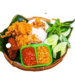 Ayam Cryspi   Nasi