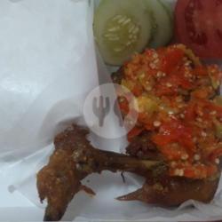 Ayam Penyet (paha) Sambal Korek Geprek Nasi