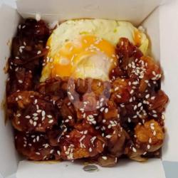 Barbeque Chicken Rice With Egg