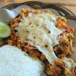 Paket Nasi Ayam Mozarella   Es Jeruk / Es Teh