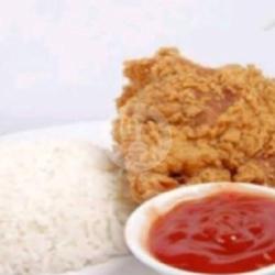 Paket Nasi Ayam Krispy Paha Atas  Saos