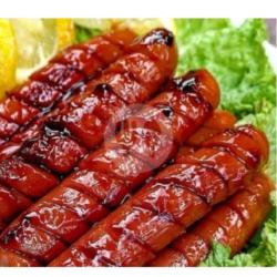 Sosis Bakar Saus Barbeque Pedas Pisan