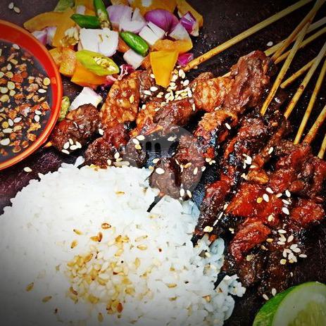 10 Tusuk Sate Maranggi Sapi Selap Jando Nasi Sambal Kecap