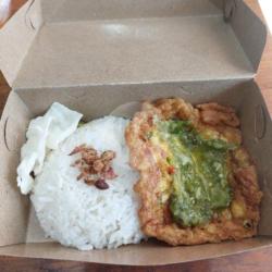 Nasi Telur Dadar Cabe Ijo