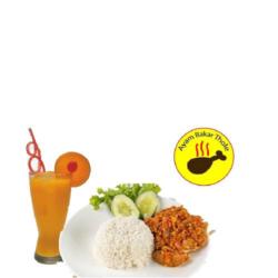 Nasi Ayam Geprek   Free Es Nutri Mangga