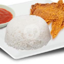 Paket Nasi Ayam Krispy Sayap Saos