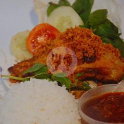 Ayam Goreng Keremes   Nasi Putih