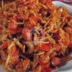 Balado Teri   Kacang Tanah   Tempe   Nasi Putih