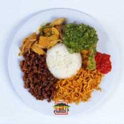 Nasi Campur Ayam (kampung) Sambal Ijo